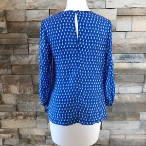 SALE!! Sailboats navy blue blouse with sailboats - Picture 6 of 9